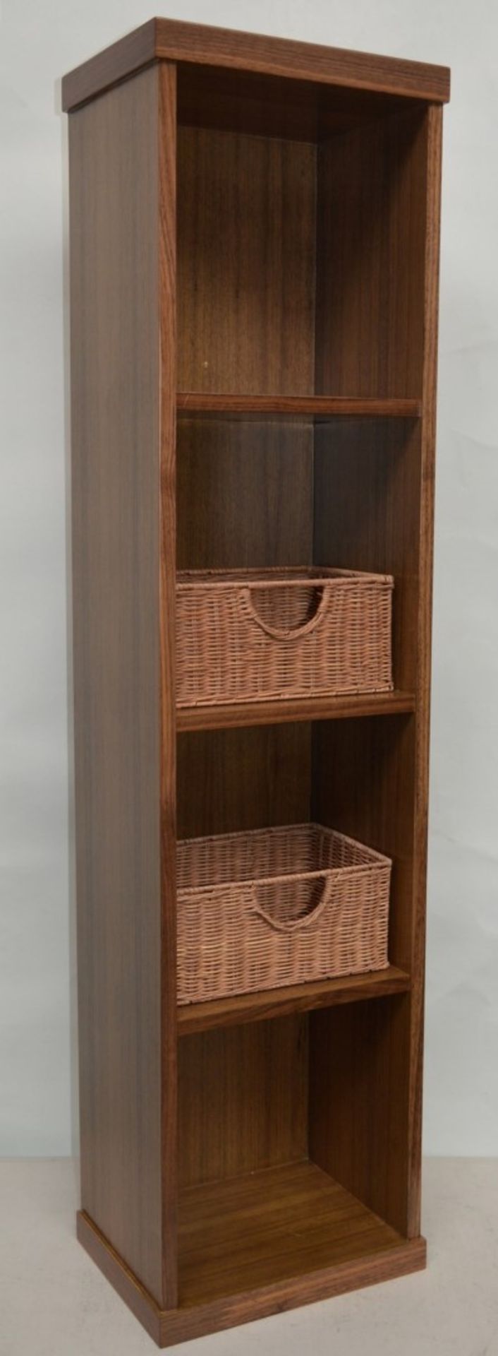 1 x Vogue ARC Series 2 Bathroom Storage Shelving Unit - Wall Mounted or Floor Standing - WALNUT - Image 2 of 9