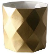 1 x B&B ITALIA Joker Low Vase Gold Leaf Vase - Designed By Nicole Aebischer - Ref: 2969731 - CL087 -