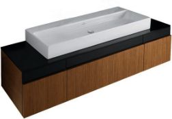 1 x Contemporary Villeroy & Boch Memento Vanity Unit With Memento 1200mm Ceramic Sink Basin - The
