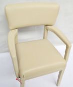 1 x BOTTEGA VENETA "Meta" Cream Leather Dining Chair - Dimensions: H62 x W57 x D47 - RRP £3,925