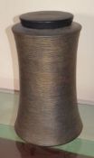 1 x Large Metal Urn In Bronze/Copper Colour. 53cm Tall. 28cm Diameter At Top And 31cm At Bottom.