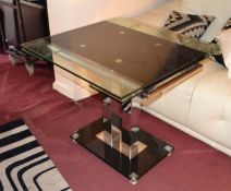 1 x Chic & Versatile Glass Extending Dining Table