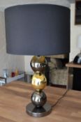 1 x Vintage Style Stacked Balls Lamp in Gold And Smoked Silver