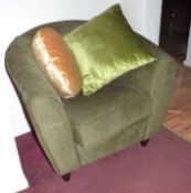 1 x Sage Green Fabric Tub / Bucket Chair