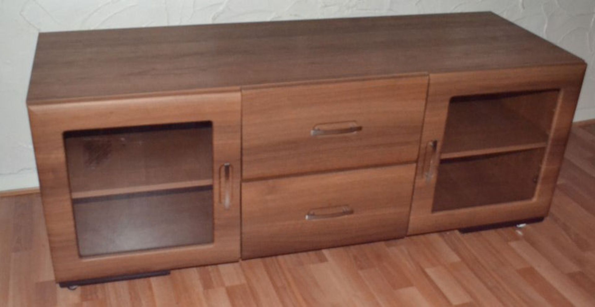 1 x Very Large TV Unit with 2 Glass Fronted Doors and 2 Drawers - Image 3 of 3