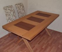 1 x Table With 2 Chairs. Length 181cm, Width 90.5cm, Height 76cm.