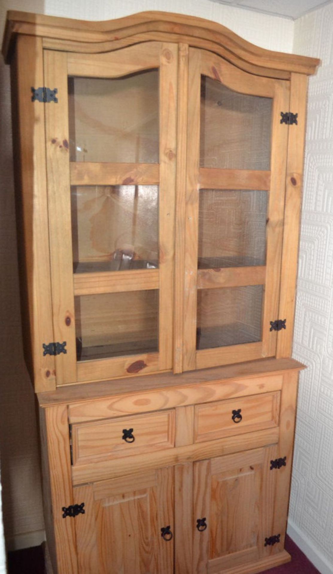 1 x Large Pine 2-Piece Corona 3' Buffet Hutch - Image 4 of 4