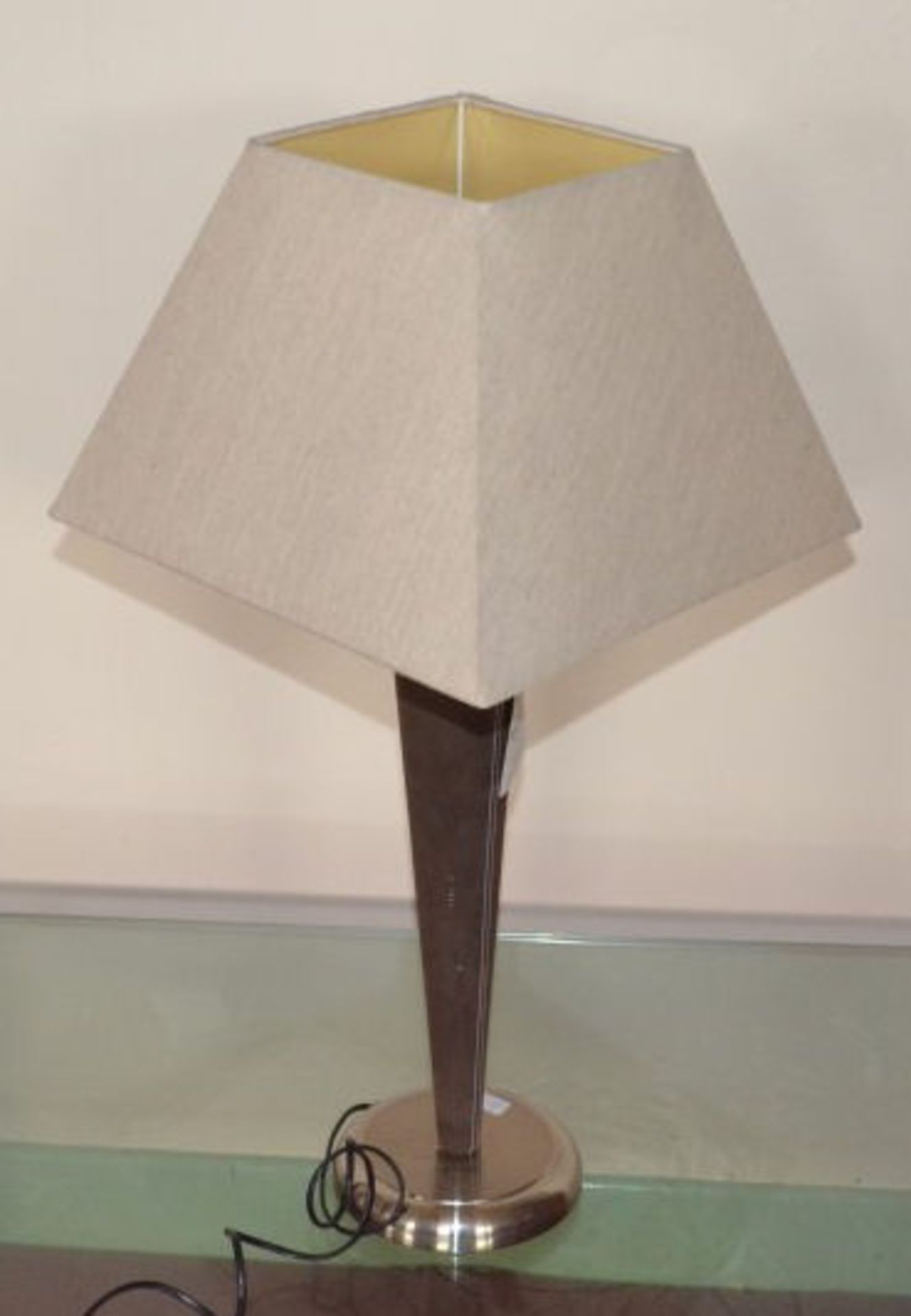 1 x Lamp - Brown Leather Look. Original Retail £65. Height 70cm - CL108 - Item Location: Bury, BL9 - Image 3 of 3