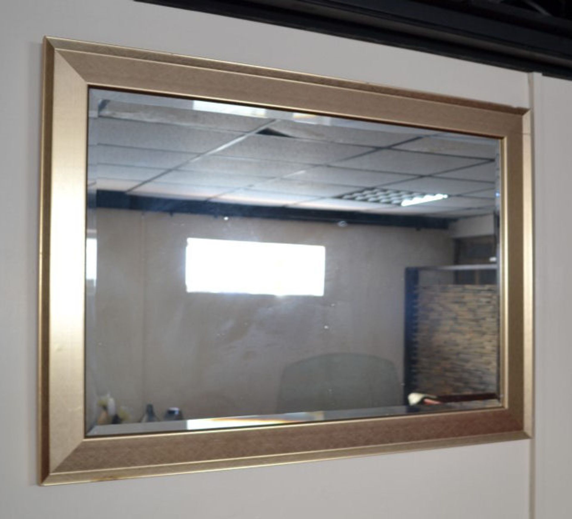 1 x Gold Surround Mirror. 105cm Long. 75cm Tall. Frame Is Around 7.5cm Wide. - Image 2 of 6