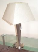 1 x Lamp - Brown Leather Look. Original Retail £65. Height 70cm - CL108 - Item Location: Bury, BL9