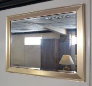 1 x Gold Surround Mirror. 105cm Long. 75cm Tall. Frame Is Around 7.5cm Wide.