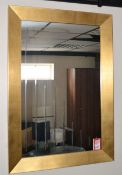 1 x Mirror With Gold Finish. 70cm Wide, 100.5cm Height - CL108 - Item Location: Bury, BL9