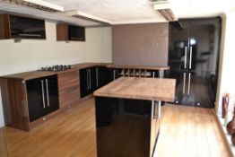 1 x Attractive Ex-Display Kitchen with Gloss black doors