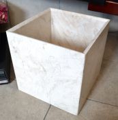 1 x Attractive Square Cream Marble Planter Surround