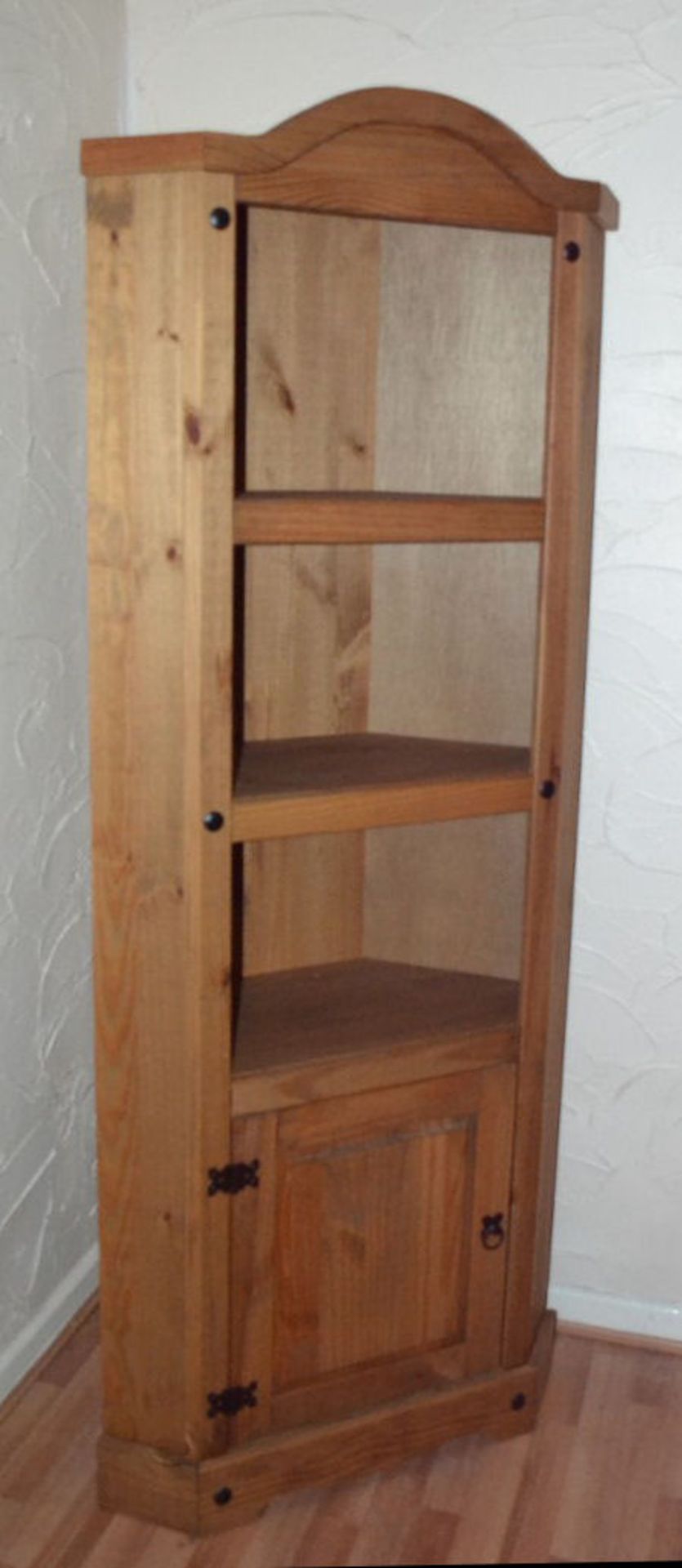 1 x Corner Book Case/ Display Case. Maximum Diagonal Width Approx. 75cm. - Image 4 of 4