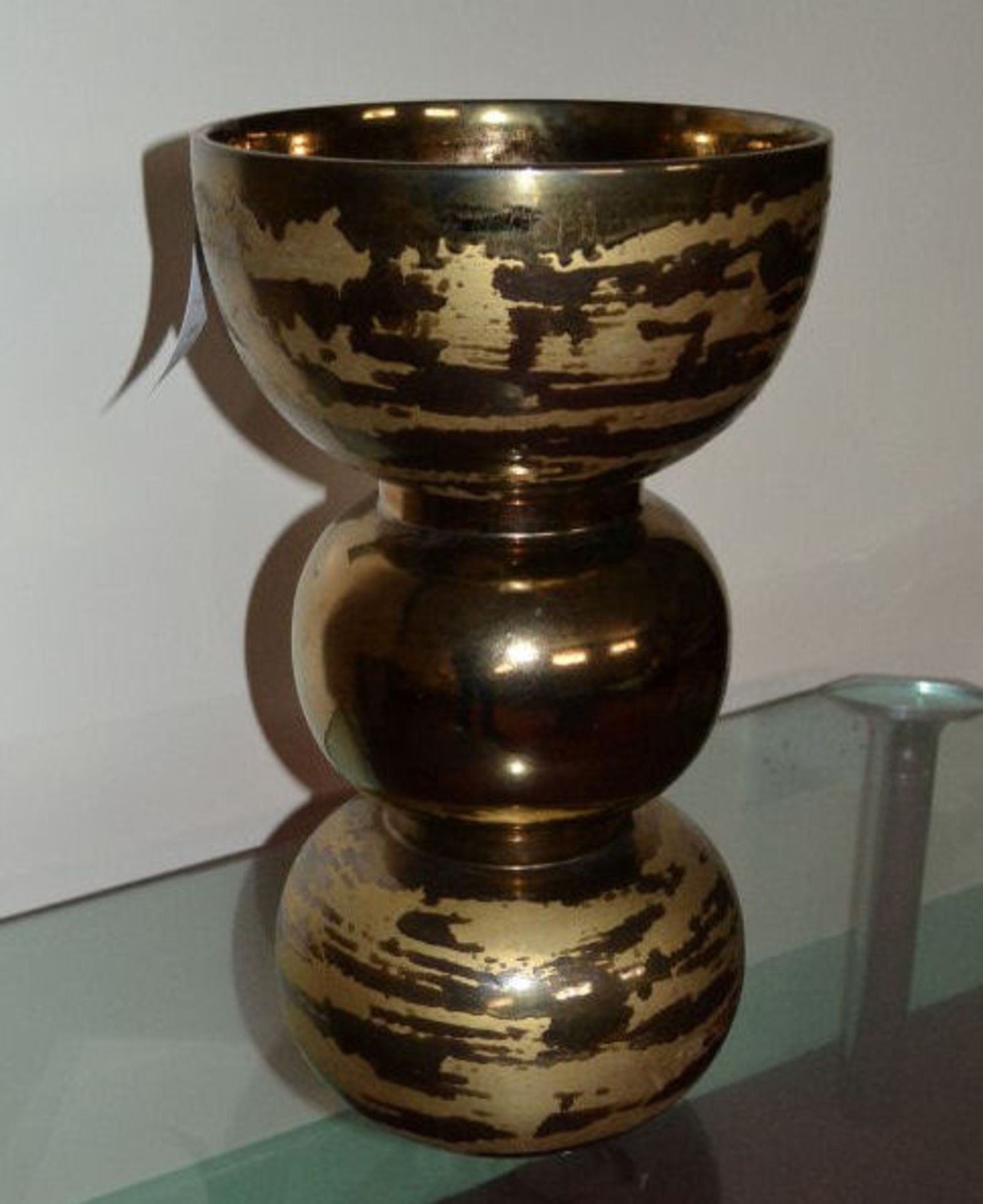 1 x 3 Tier Urn. Retail £65.99. 48cm Tall. Gold Coloured - CL108 - Item Location: Bury, BL9