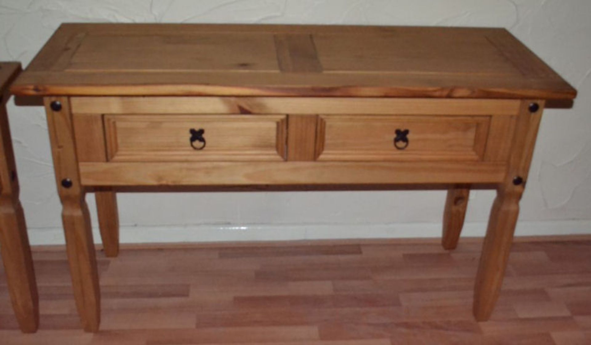1 x Corona Mexican Pine Console Table - Image 2 of 3