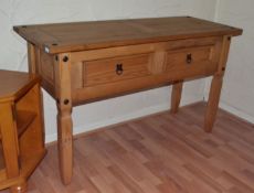 1 x Corona Mexican Pine Console Table