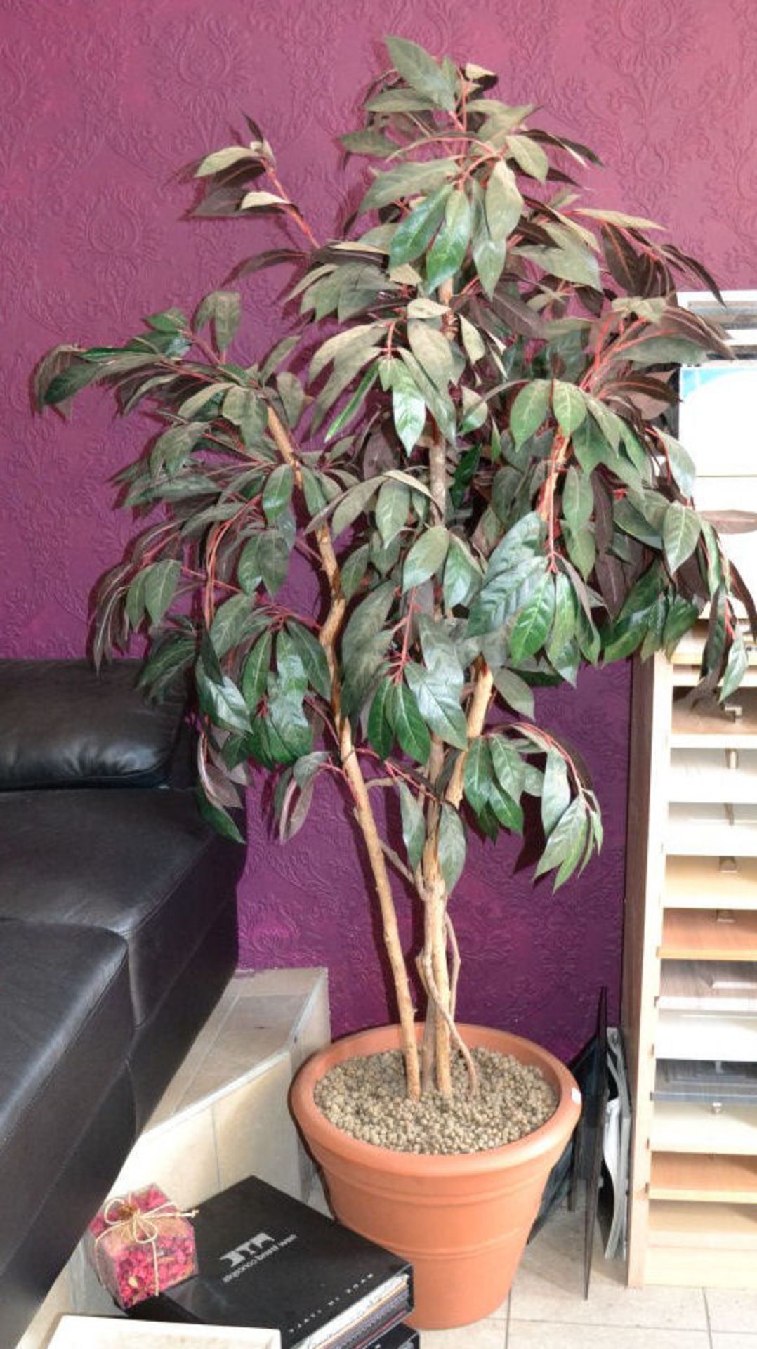 1 x Large Fake Potted Plant. Tub Is Plastic. Tub Is 36.5cm Tall And 47cm Wide. Total Height 195cm. - Image 2 of 2