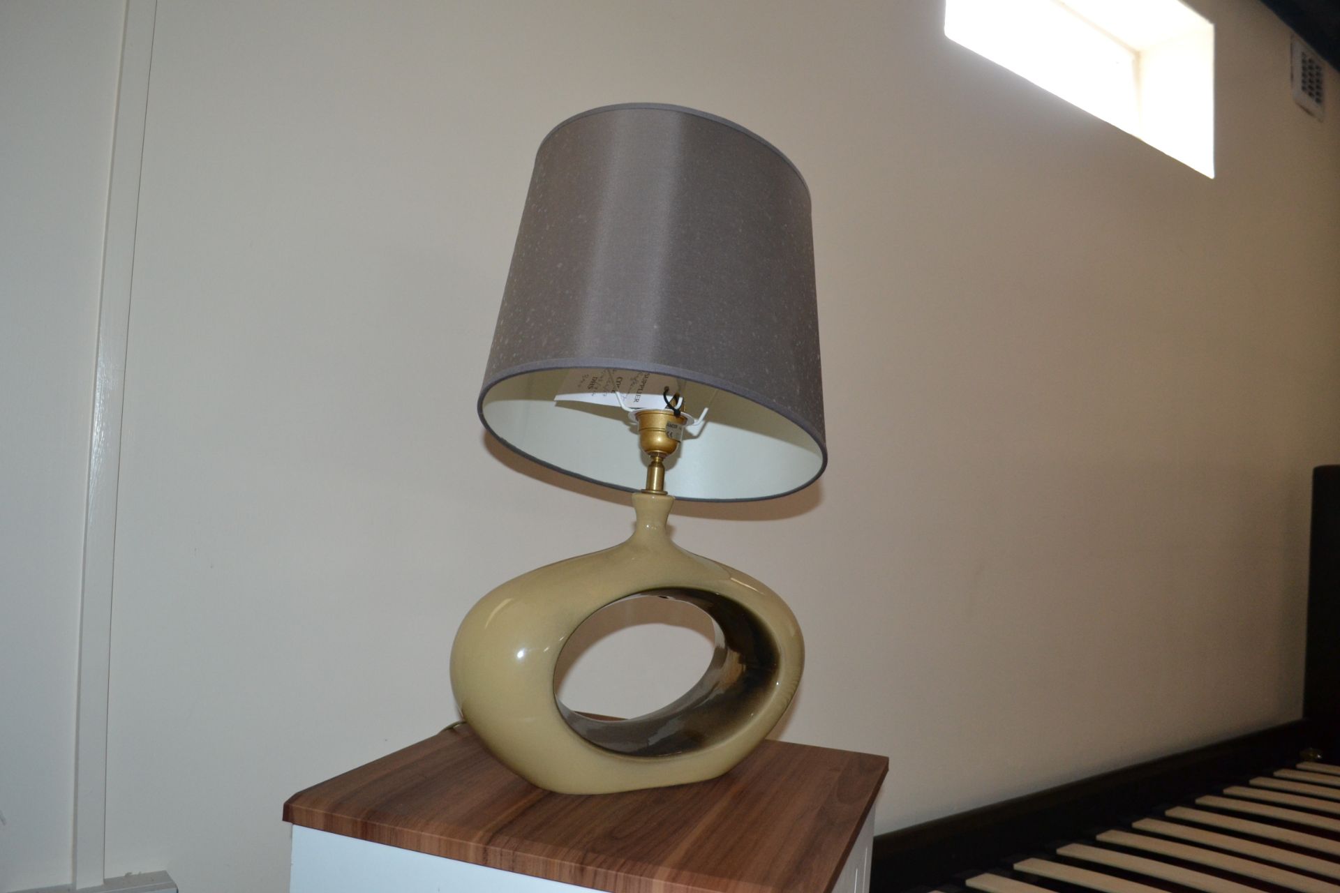 1 x Lamp. Concept For Living. Light Brown Outer Colour With Dark Brown Inside. - Image 3 of 4