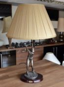 1 x Stylish Bronze Effect Golfer Lamp from the Juliana Collection