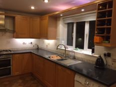 1 x Bespoke Solid Wood Fronted Fitted Kitchen With Branded Appliances - Preowned In Good