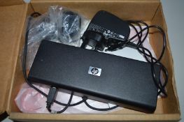 1 x HP USB Docking Station Port Replicator - Model HSTNN-S01X - With Manual and Power Adaptor -