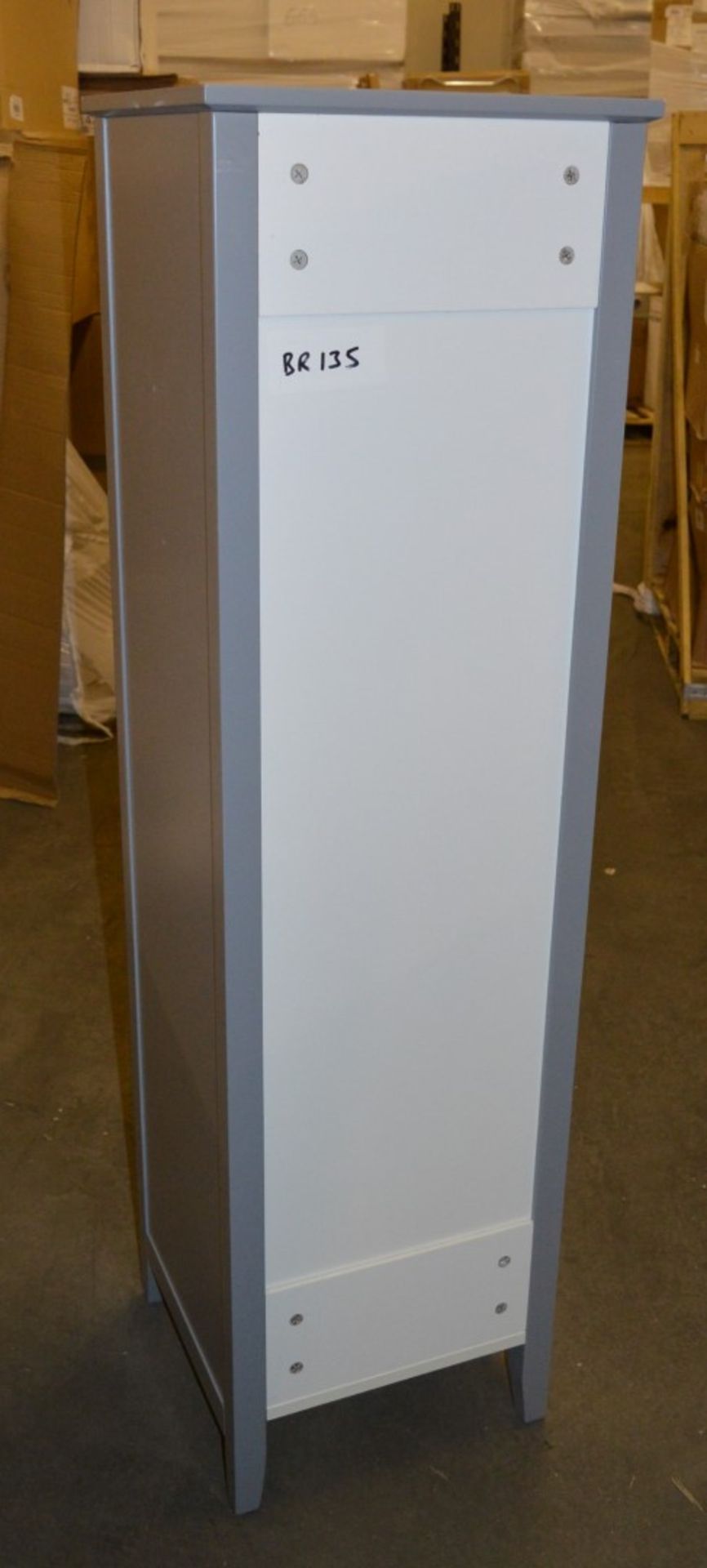 1 x Camberley Tall Bathroom Storage Unit - H1400xW400xD400mm - Contemporary Grey Finish - Unused - Image 2 of 11