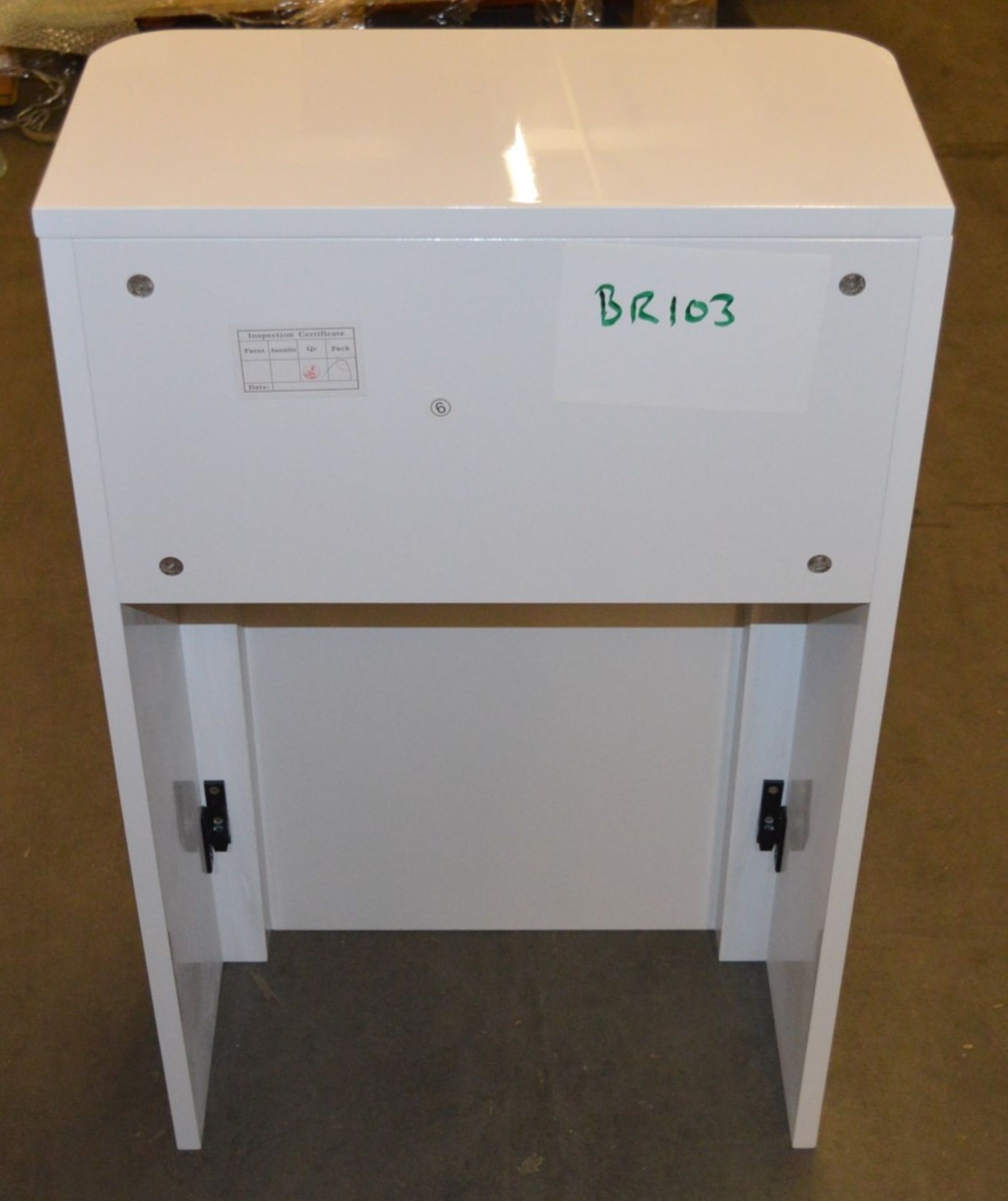 1 x Sky Back to Wall Toilet Cabinet - White Gloss - CL190 - Ref BR103 - Location: Bolton BL1 - - Image 2 of 5