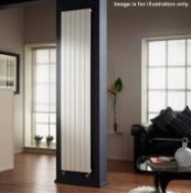 1 x Quinn Slieve Designer Single Panel Radiator in Silver - Contemporary Design - Will Enhance any