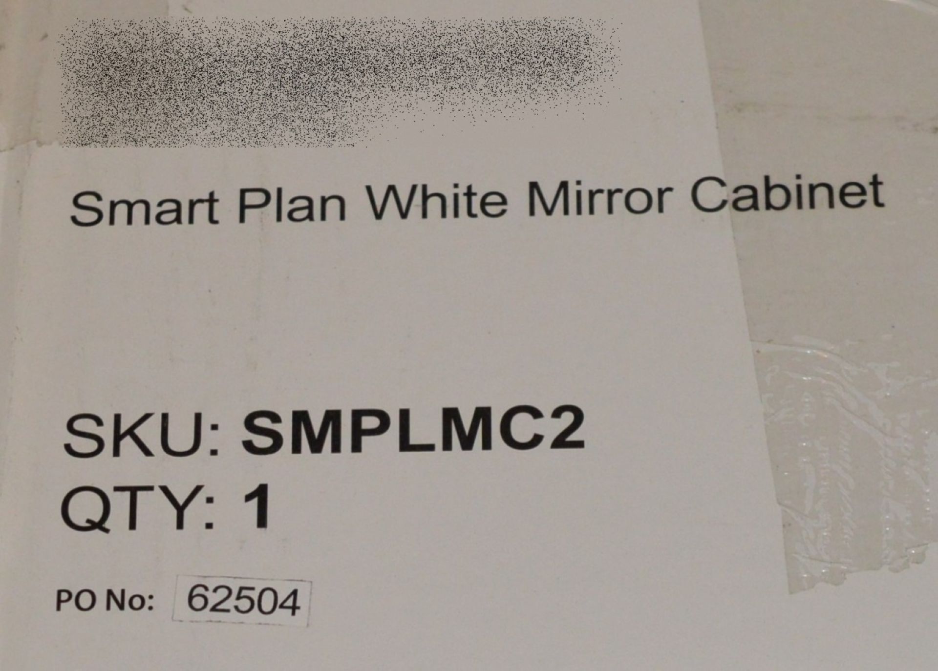 1 x Smart Plan White Two Door Mirrored Bathroom Cabinet - Unused Sealed Stock - 600x600x100mm - - Image 3 of 3