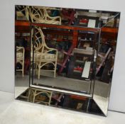 1 x Large Contemporary Mirror - 103.5cm x 103.5cm - AE019 - CL007 - Location: Altrincham - NO VAT