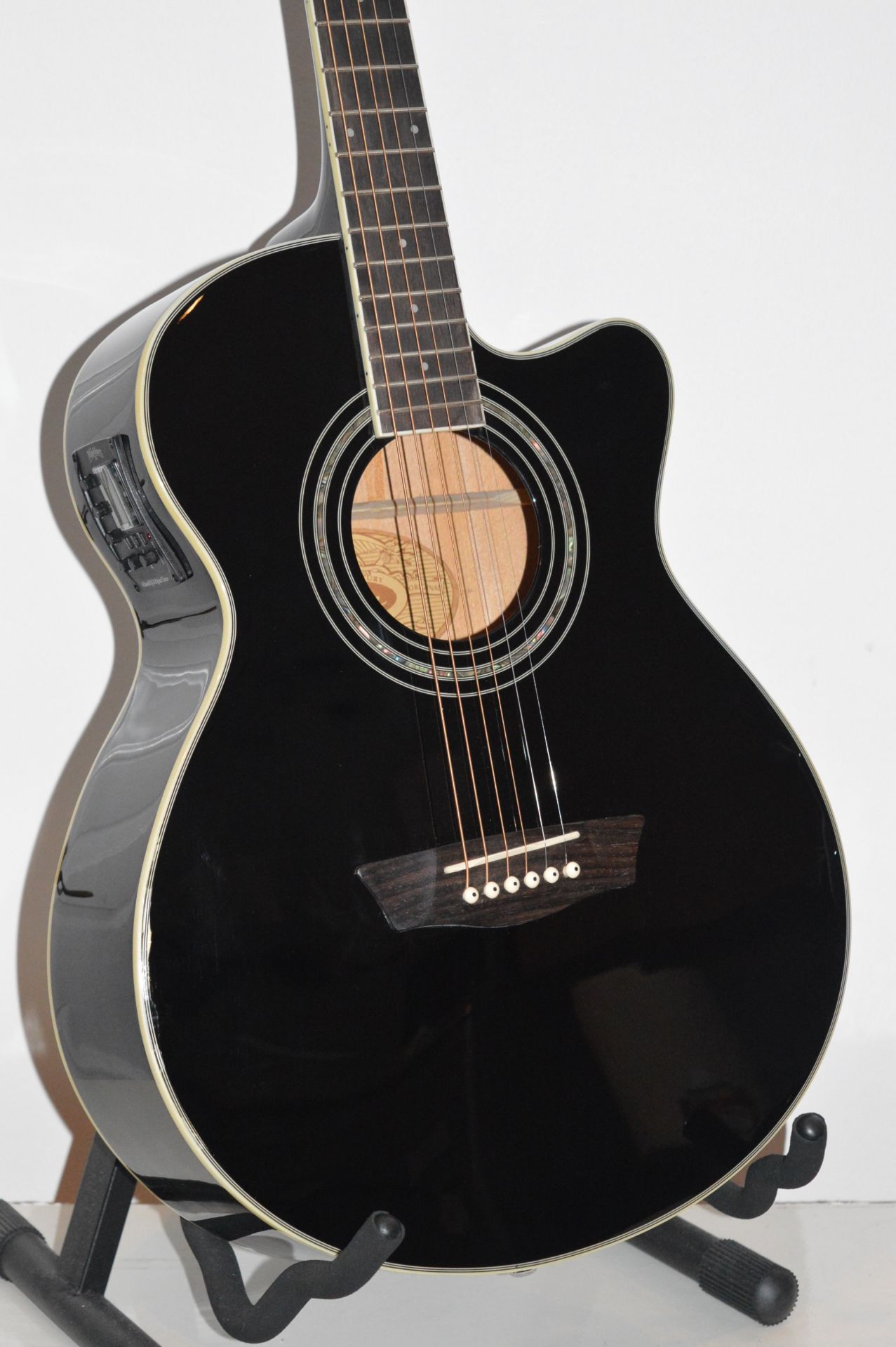 1 x Washburn EA12/B Mini Jumbo Electro Acoustic Guitar - Festival Series - Mahogany Neck With - Image 6 of 15