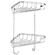 1 x Two Tier Chrome Shower Basket With Chrome Finish - Unused Stock - CL190 - Ref PV029 -