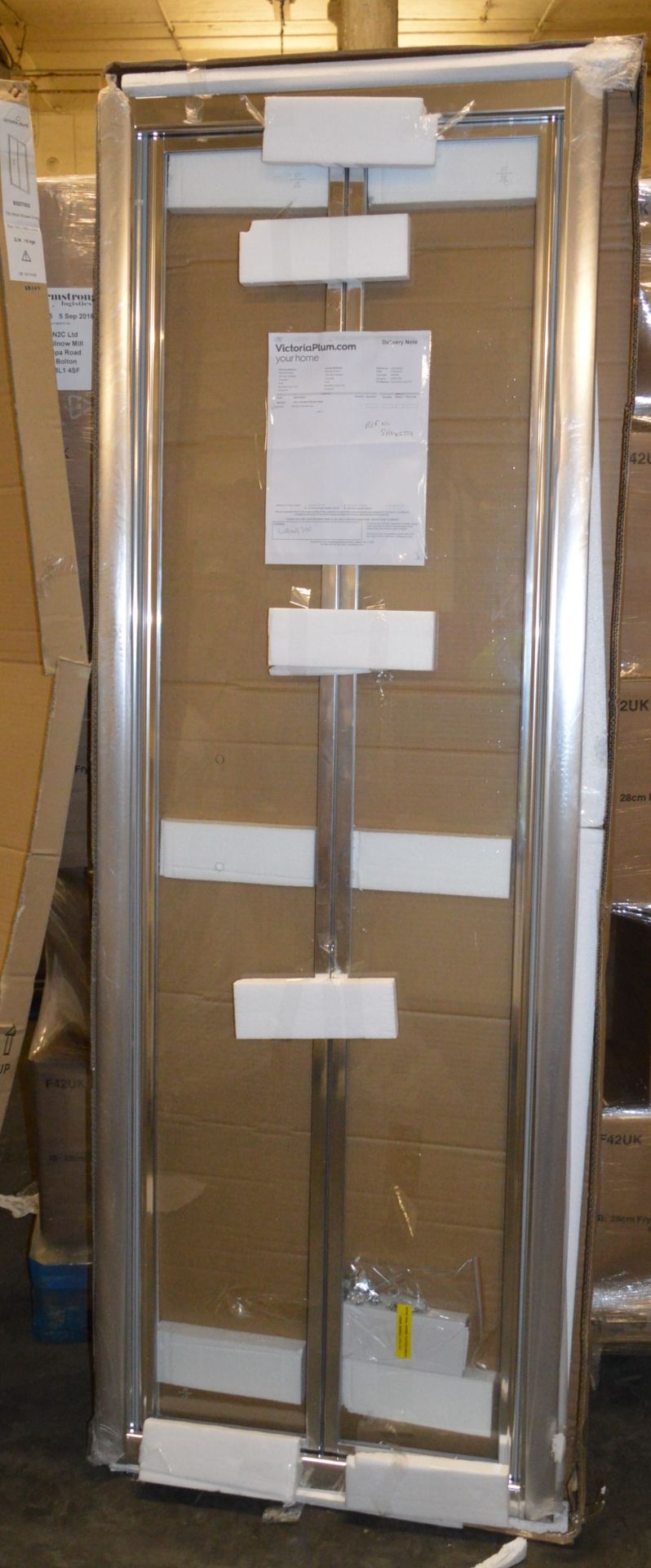 1 x 700mm Bifold Shower Door - Unused Stock - CL190 - Ref BR110 - 700x1850x4mm - Location: Bolton - Image 4 of 4