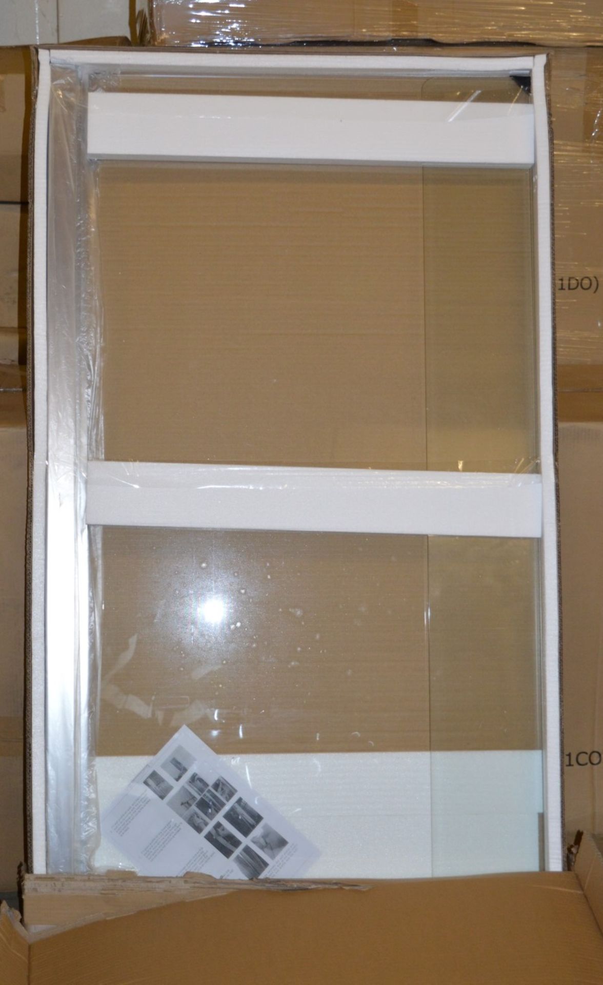 1 x Vogue Bathrooms OPTIONS Bathscreen - Size 850x1400MM - Polished Chrome - 4mm Clear Glass -