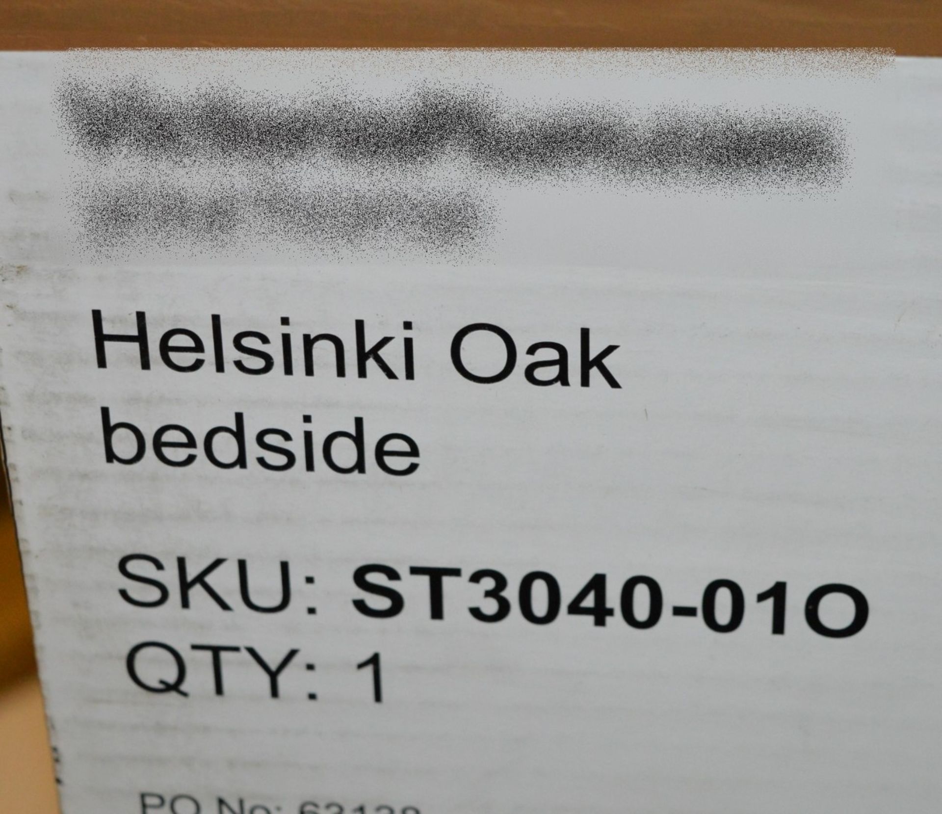 1 x Helsinki Bedside Table - Oak Finish - Unused Stock - CL190 - Ref BR131 - Location: Bolton BL1 - Image 2 of 3