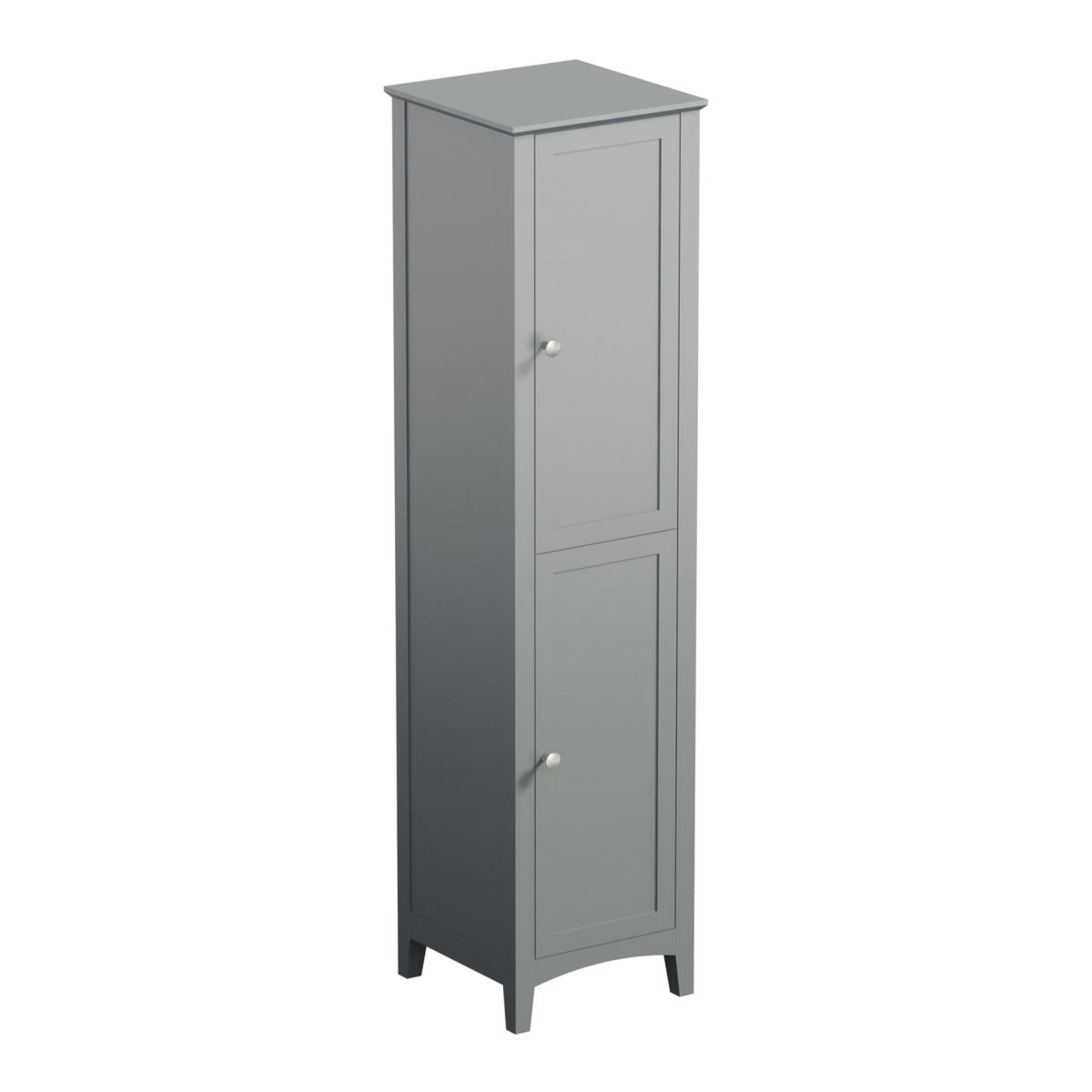1 x Camberley Tall Bathroom Storage Unit - H1400xW400xD400mm - Contemporary Grey Finish - Unused - Image 4 of 5