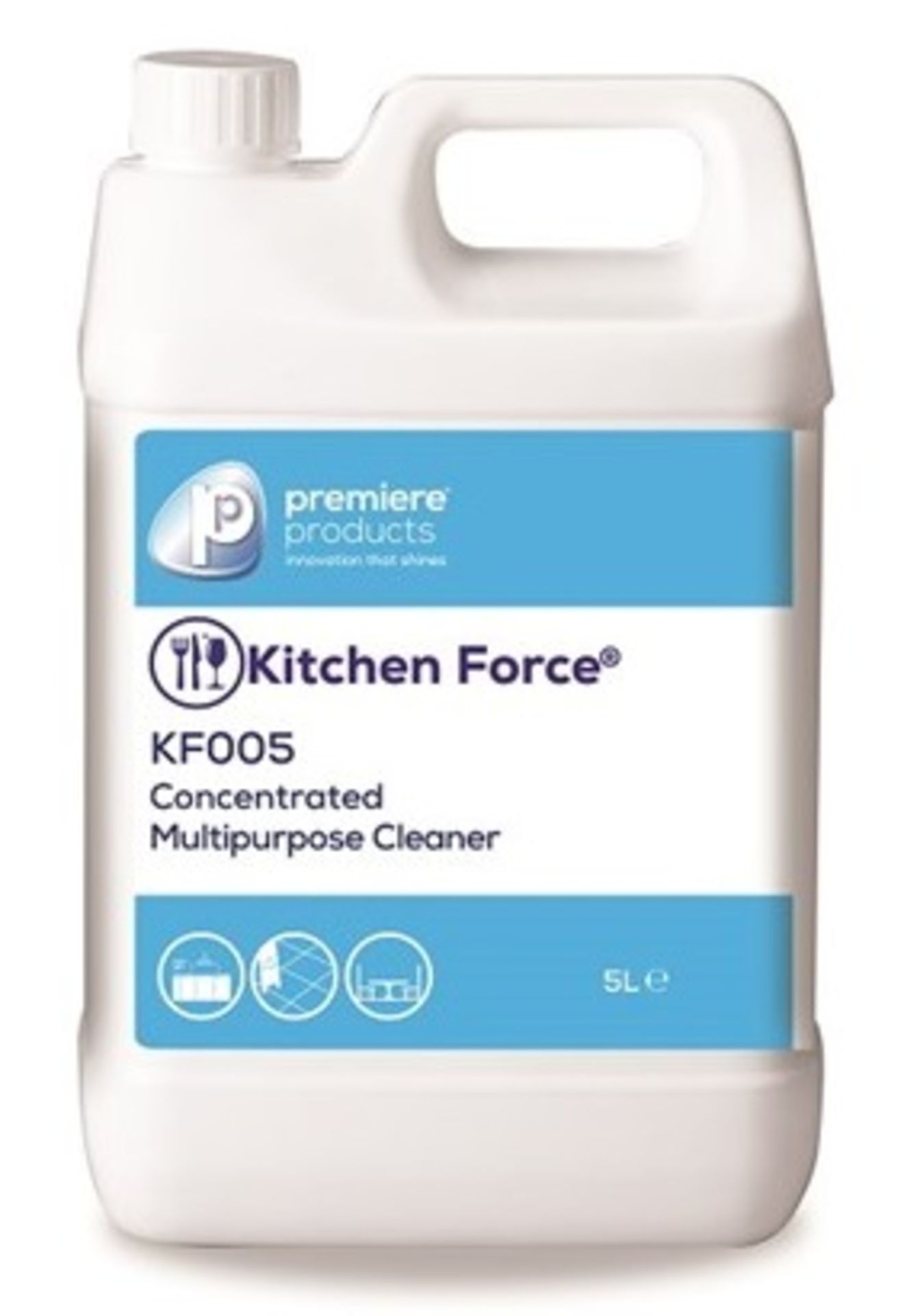 10 x Kitchen Force 5 Litre Concentrated Multipurpose Cleaner - Premiere Products - Includes 10 x 5