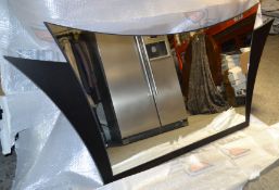 1 x Large Stylish Wooden Framed Retro Mirror - 216cm x 103cm - AE021 - CL007 - Altrincham - NO VAT