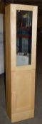 1 x Vogue Bathrooms KUDOS Tall Boy Storage Cabinet With Mirror - 400mm Width - 1800mm Height - Maple