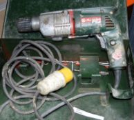 1 x Metabo Hammer Drill - 110v - Model BHE75 - Includes Protective Case - Tested and Works - CL300 -