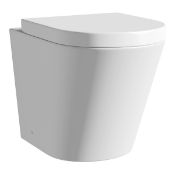 1 x Demar BTW Toilet Pan Including Toilet Seat - Unused Stock - CL190 - Ref BR124 - Location: Bolton