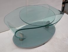 1 x Contemporary Swivelling Glass Coffee Table - AE007 - CL007 - Location: Altrincham WA14 - NO VAT
