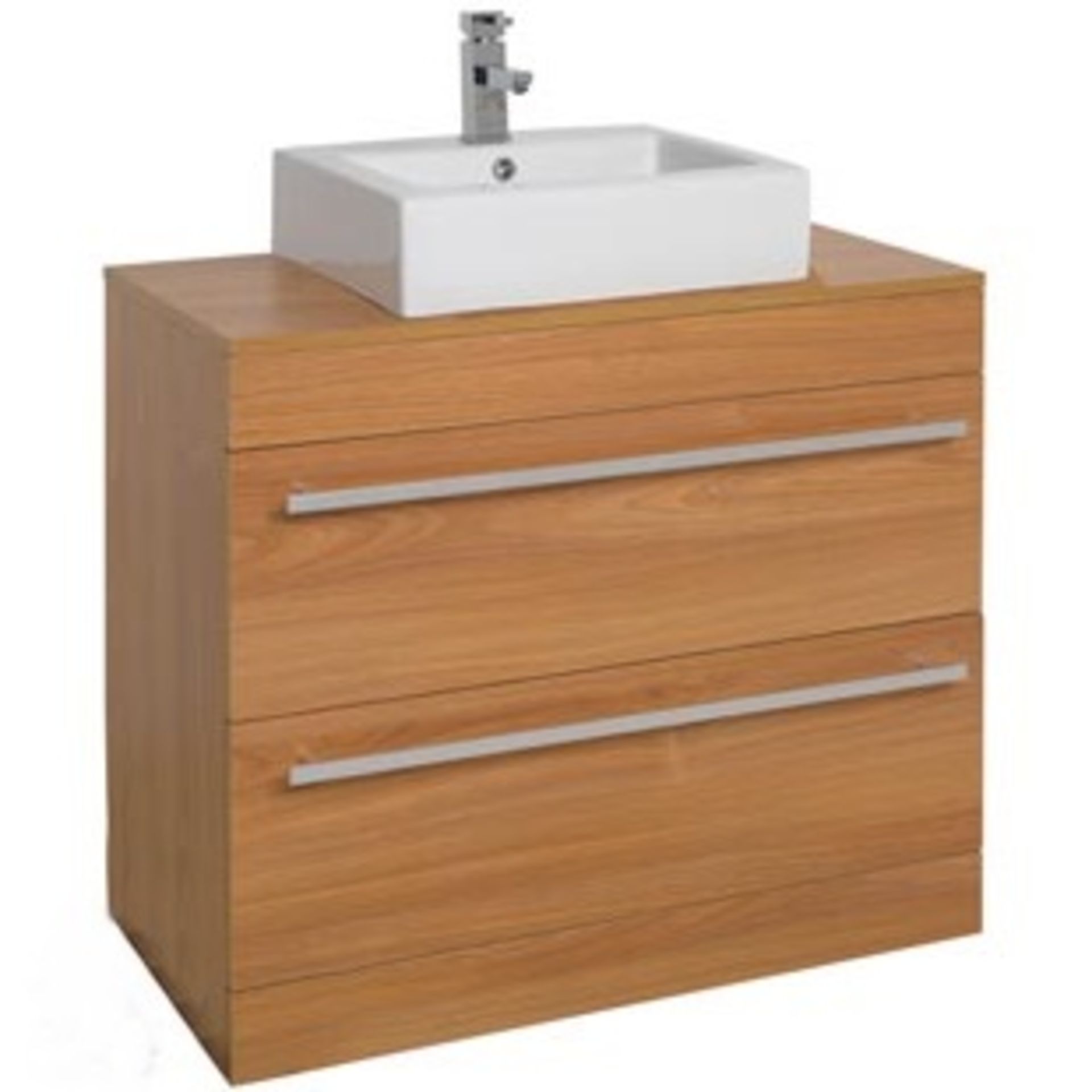 1 x Odessa Bathroom Cabinet Set Including 600mm Vanity Drawer Cabinet and 600mm Storage Cabinet With - Image 8 of 9