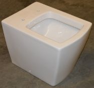 1 x Square Contemporary BTW Toilet Pan Including Toilet Seat - Unused Stock - CL190 - Ref BR126 -