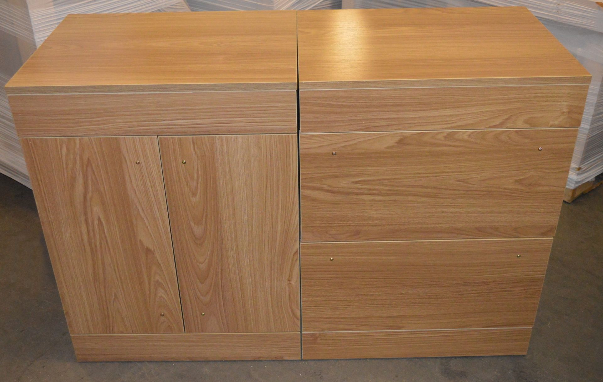 1 x Odessa Bathroom Cabinet Set Including 600mm Vanity Drawer Cabinet and 600mm Storage Cabinet With - Image 2 of 9