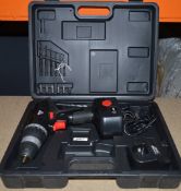 1 x Sealey 14.4v Cordless Drill - Model CP14035V - Includes Charger, Battery, Case and Drill