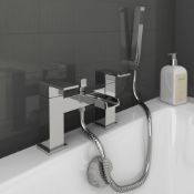 1 x Waterfall Bath Shower Mixer Tap - Brass Construction With Contemporary Chrome Finish - Unused