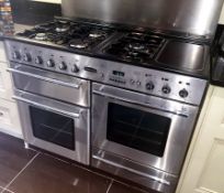 1 x Rangemaster "Toledo" Stainless Steel 110cm Dual Fuel Natural Gas Range Cooker - In Excellent